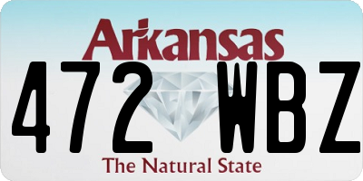 AR license plate 472WBZ