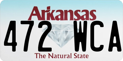 AR license plate 472WCA