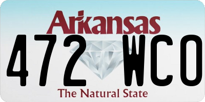 AR license plate 472WCO