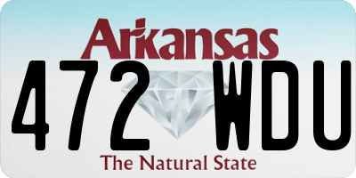 AR license plate 472WDU