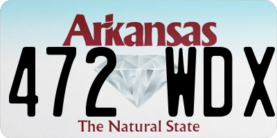 AR license plate 472WDX