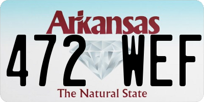 AR license plate 472WEF
