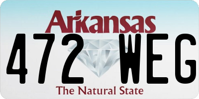 AR license plate 472WEG