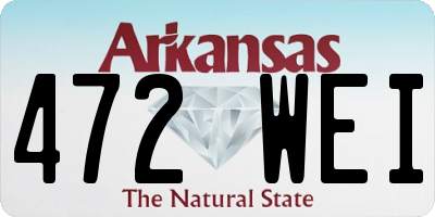 AR license plate 472WEI