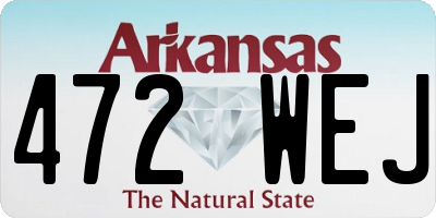 AR license plate 472WEJ