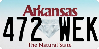 AR license plate 472WEK