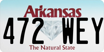 AR license plate 472WEY