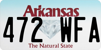 AR license plate 472WFA