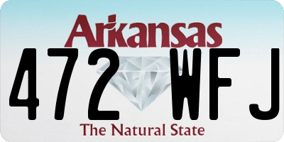 AR license plate 472WFJ