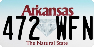 AR license plate 472WFN
