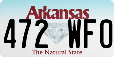 AR license plate 472WFO