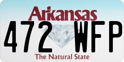AR license plate 472WFP