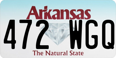 AR license plate 472WGQ