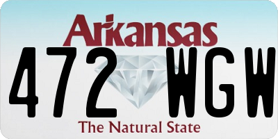 AR license plate 472WGW