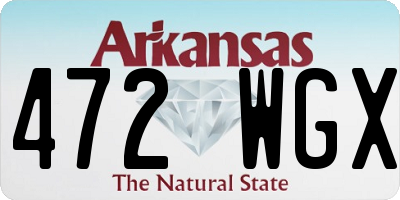 AR license plate 472WGX