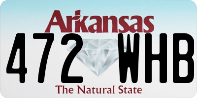 AR license plate 472WHB