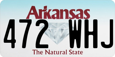 AR license plate 472WHJ