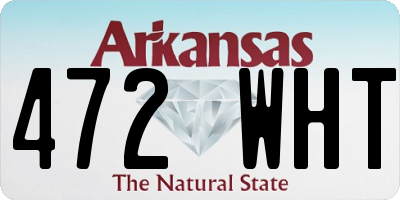 AR license plate 472WHT