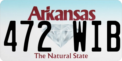 AR license plate 472WIB