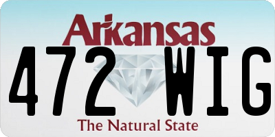 AR license plate 472WIG