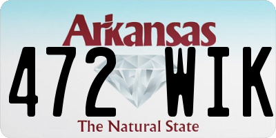 AR license plate 472WIK