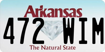 AR license plate 472WIM