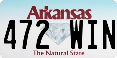 AR license plate 472WIN