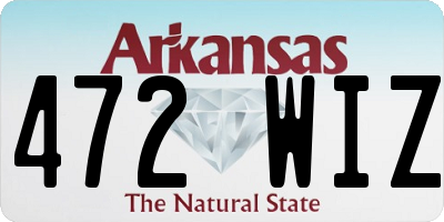 AR license plate 472WIZ