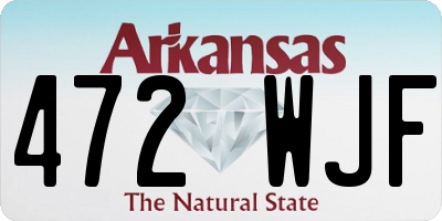 AR license plate 472WJF