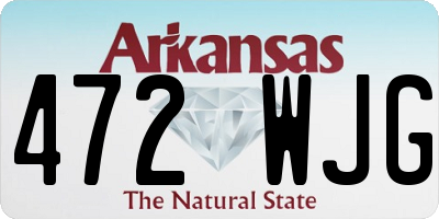 AR license plate 472WJG