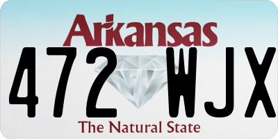 AR license plate 472WJX