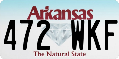 AR license plate 472WKF
