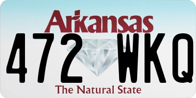 AR license plate 472WKQ