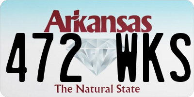 AR license plate 472WKS