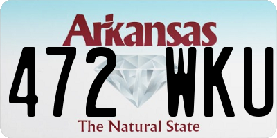 AR license plate 472WKU