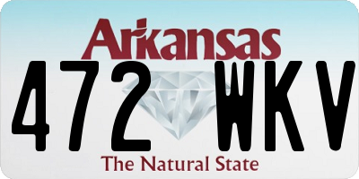 AR license plate 472WKV