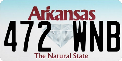 AR license plate 472WNB