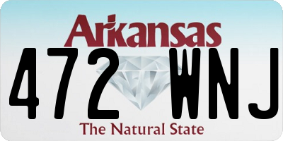 AR license plate 472WNJ