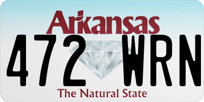 AR license plate 472WRN