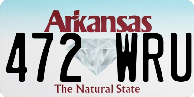 AR license plate 472WRU