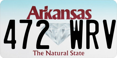 AR license plate 472WRV