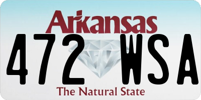 AR license plate 472WSA