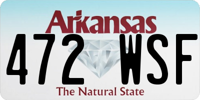 AR license plate 472WSF