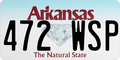 AR license plate 472WSP