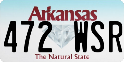 AR license plate 472WSR