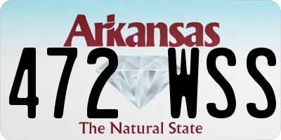 AR license plate 472WSS