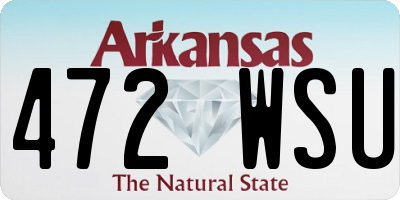 AR license plate 472WSU