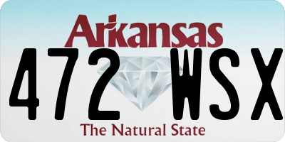 AR license plate 472WSX