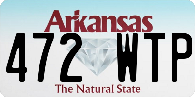 AR license plate 472WTP