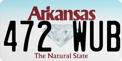 AR license plate 472WUB